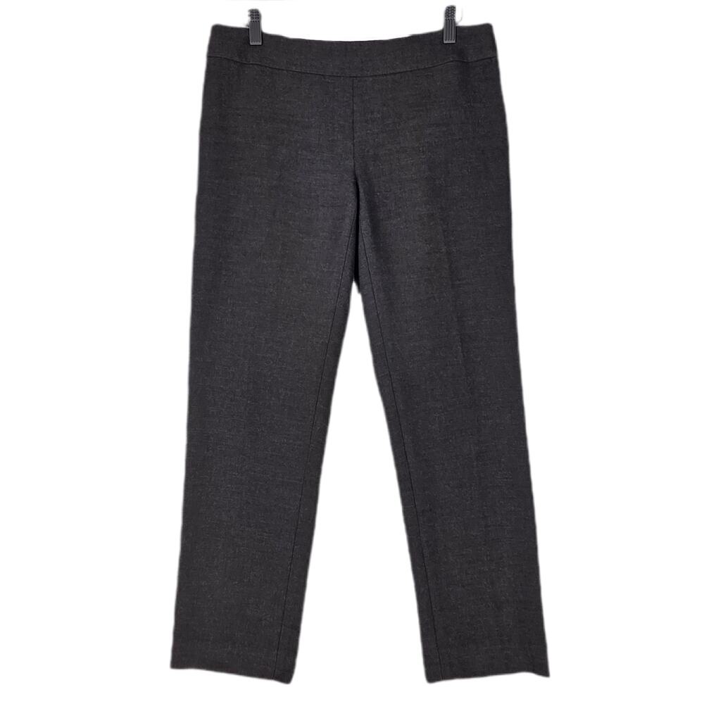 LOFT WOMEN'S TAILORED STRETCH TROUSERS – DARK GRAY – SIZE 2 – MID-RISE